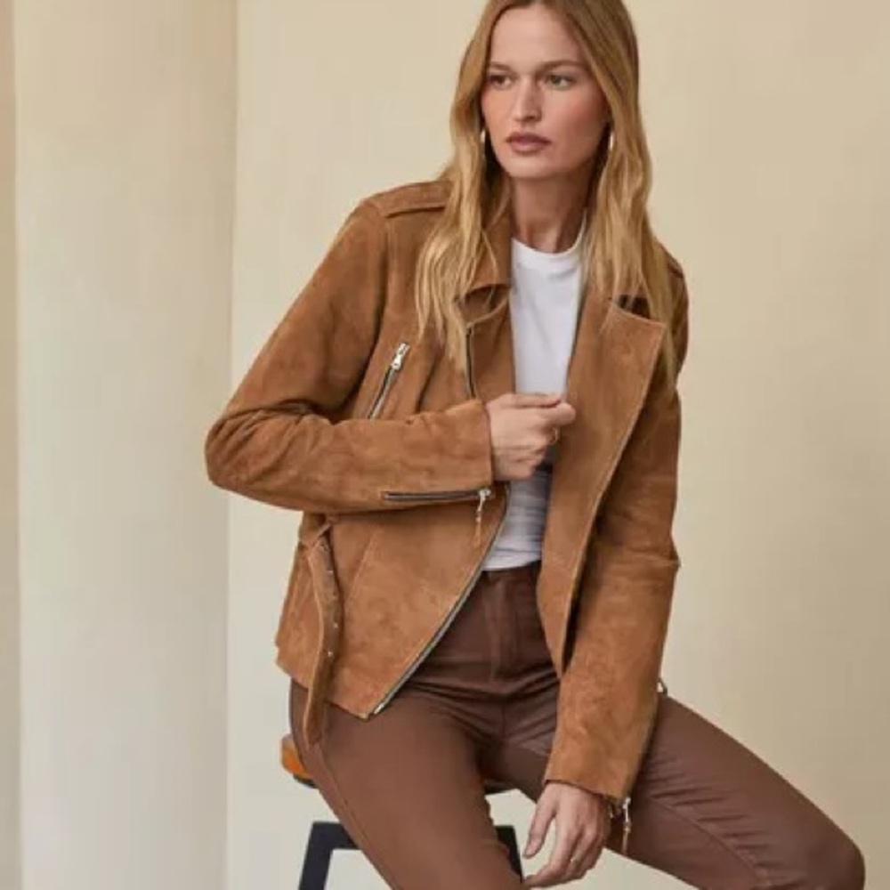 PAIGE Dannie Jacket | 80% off original price | Suede Biker Jacket | Fall Jacket